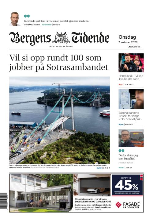 Bergens Tidende 7.10.2026
