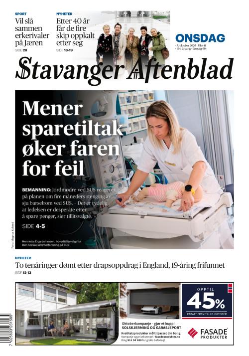 Stavanger Aftenblad 7.10.2026