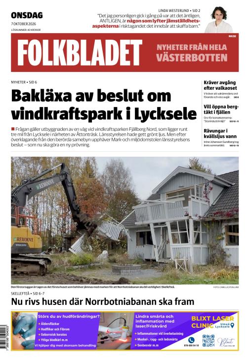 Folkbladet (Västerbotten) 7.10.2026