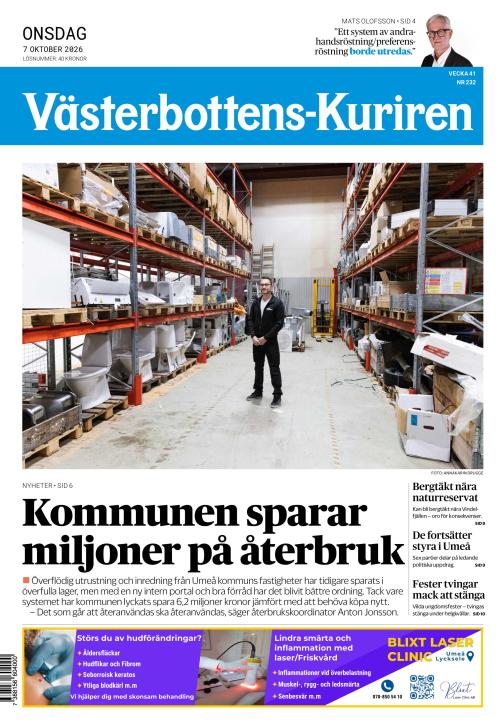 Västerbottens-Kuriren 7.10.2026