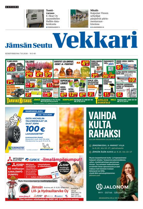Jämsän Seutu ja Vekkari 7.10.2026