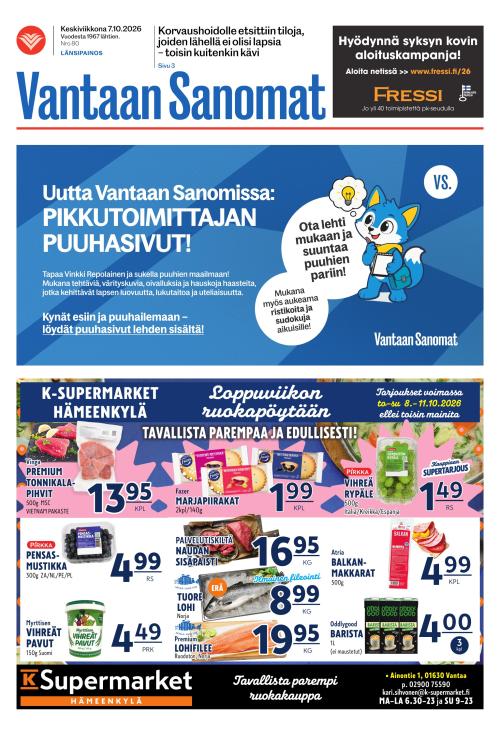 Vantaan Sanomat (Länsi) 7.10.2026