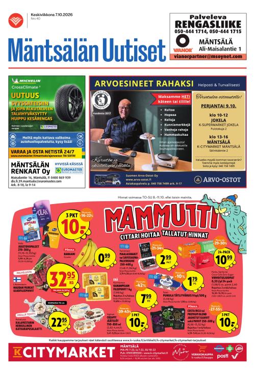 Mäntsälän Uutiset 7.10.2026