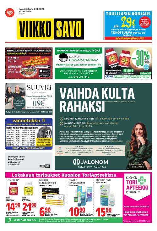 Viikkosavo 7.10.2026