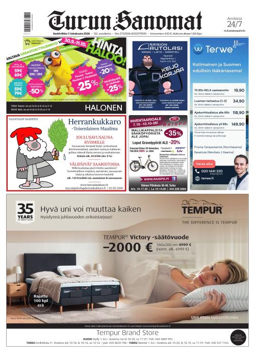 Turun Sanomat 7.10.2026