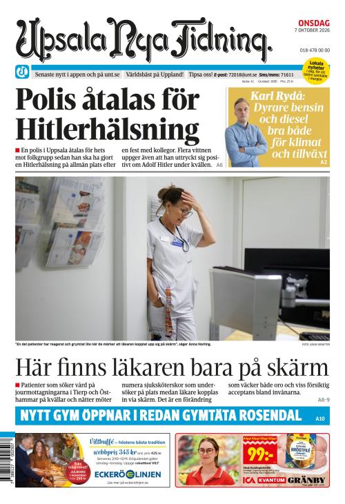 Upsala Nya Tidning 7.10.2026