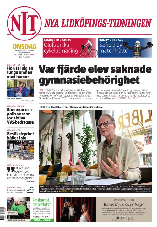 Nya Lidköpings-Tidningen 7.10.2026