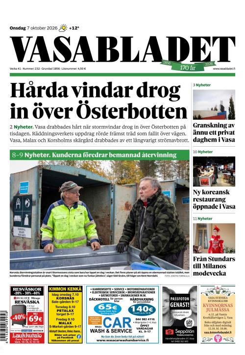 Vasabladet 7.10.2026