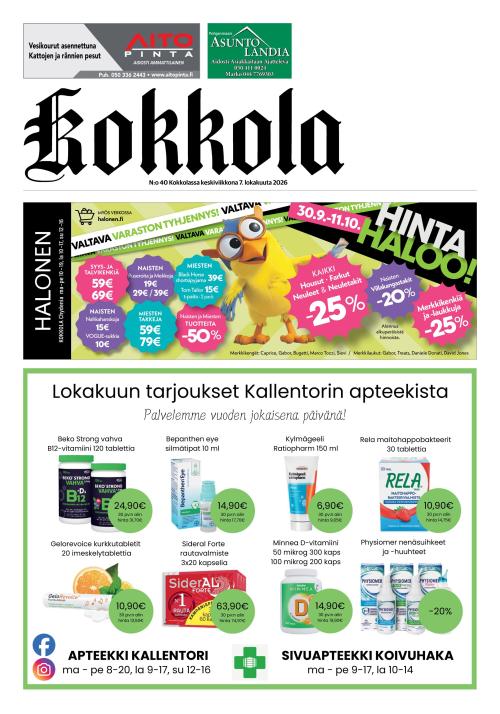 Kokkola-lehti 7.10.2026