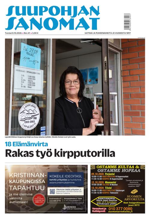 Suupohjan Sanomat 8.10.2026