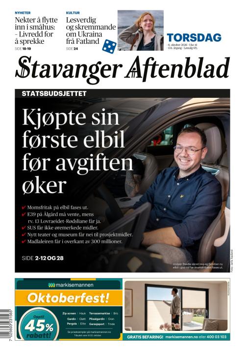 Stavanger Aftenblad 8.10.2026
