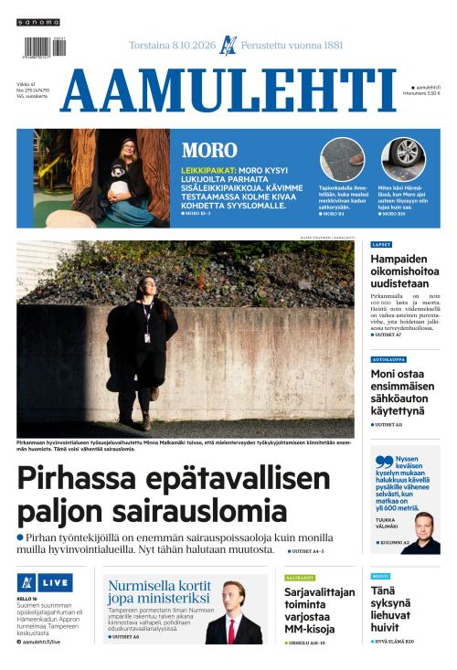 Aamulehti 8.10.2026