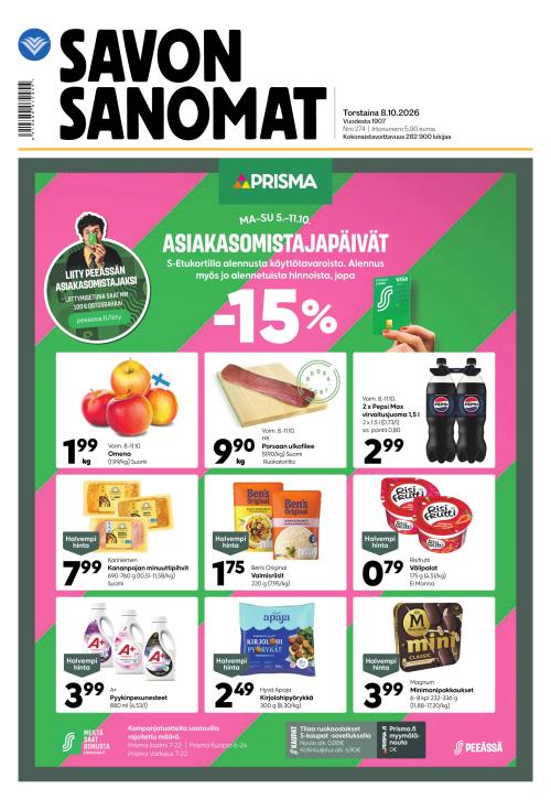 Savon Sanomat 8.10.2026