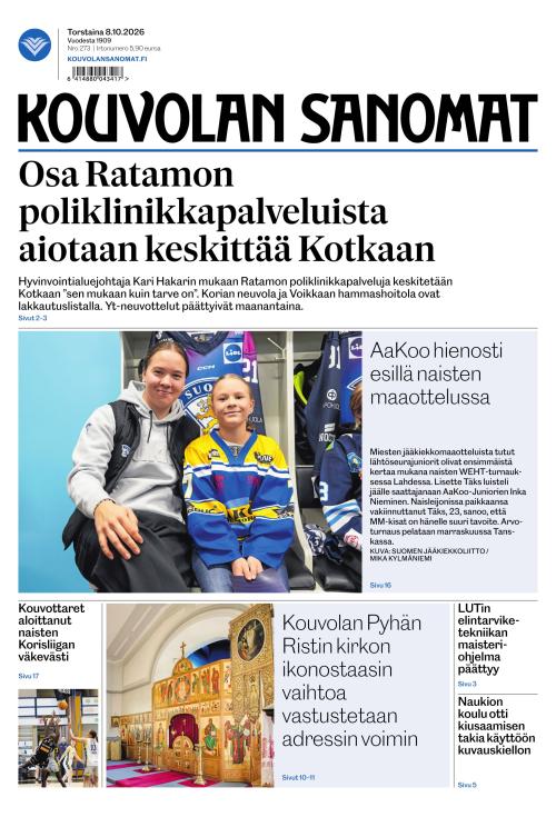 Kouvolan Sanomat 8.10.2026