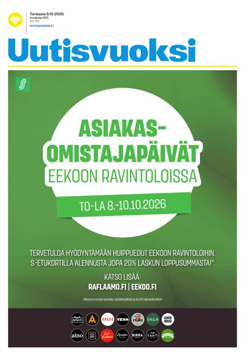 Uutisvuoksi 8.10.2026