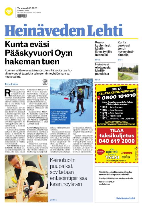 Heinäveden lehti 8.10.2026