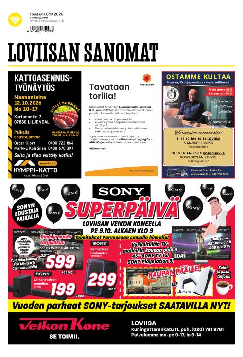 Loviisan Sanomat 8.10.2026