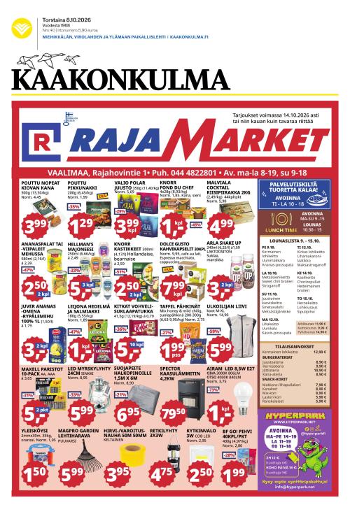 Kaakonkulma 8.10.2026