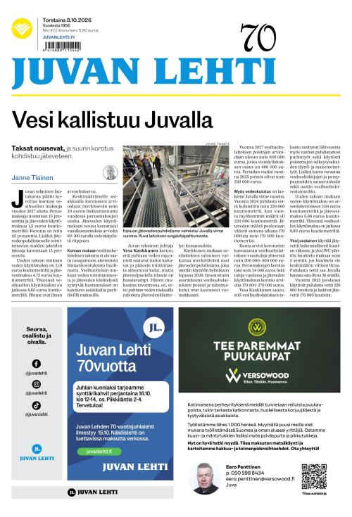 Juvan lehti 8.10.2026