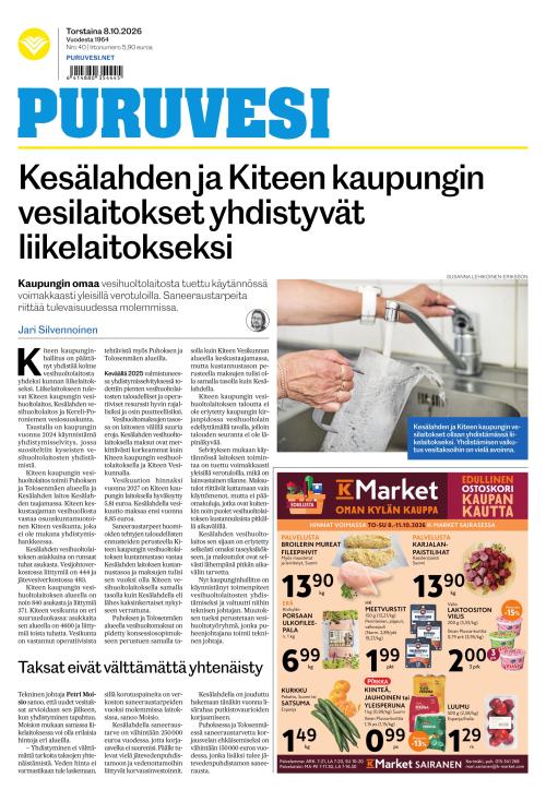 Puruvesi-lehti 8.10.2026