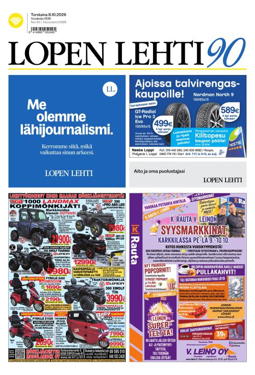 Lopen Lehti 8.10.2026