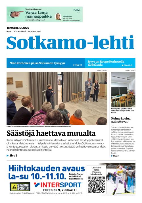 Sotkamo-lehti 8.10.2026
