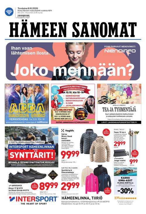 Hämeen Sanomat 8.10.2026