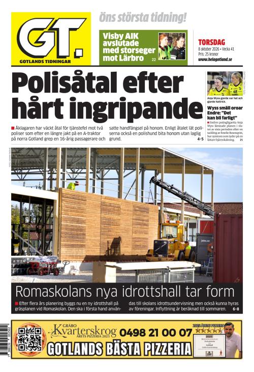 Gotlands Tidningar 8.10.2026