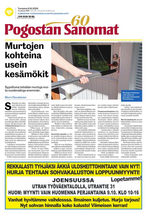 Pogostan Sanomat 8.10.2026