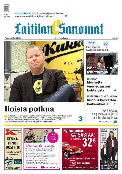 Laitilan Sanomat 9.10.2026