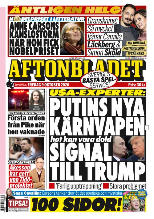 Aftonbladet 9.10.2026