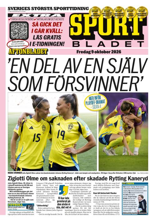 Aftonbladet Sportbladet 9.10.2026