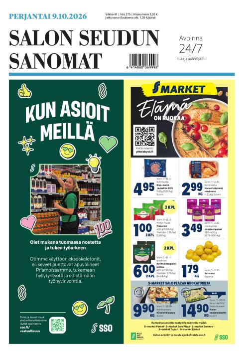 Salon Seudun Sanomat 9.10.2026