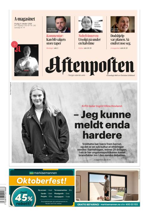 Aftenposten 9.10.2026