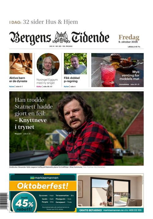Bergens Tidende 9.10.2026