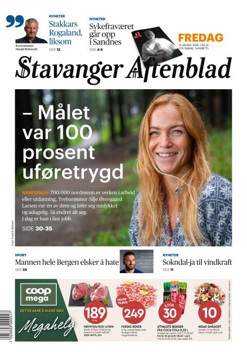 Stavanger Aftenblad 9.10.2026