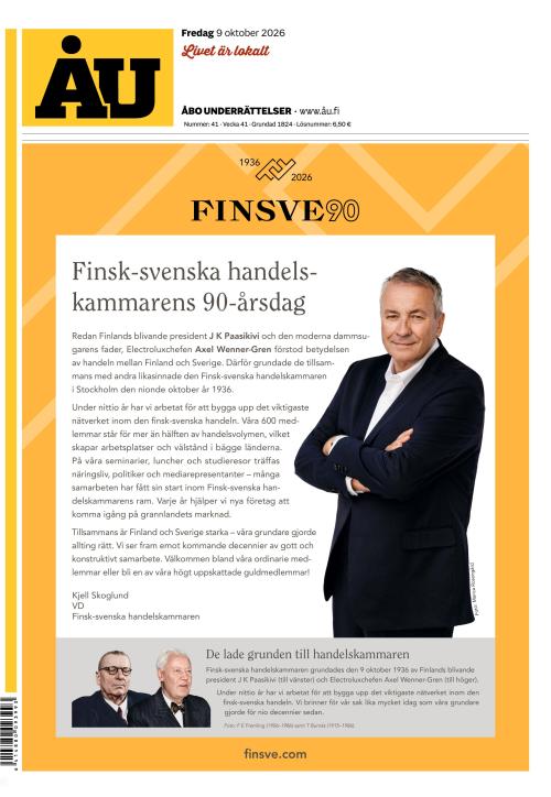 Åbo Underrättelser 9.10.2026