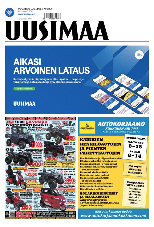 Uusimaa 9.10.2026