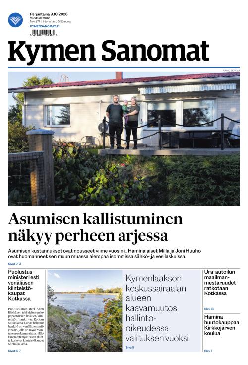Kymen Sanomat 9.10.2026