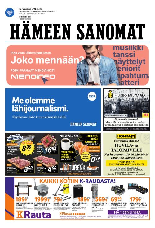 Hämeen Sanomat 9.10.2026