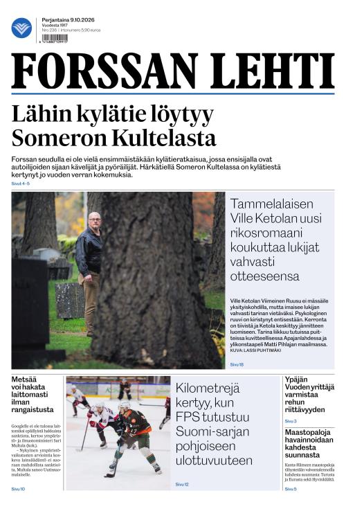 Forssan Lehti 9.10.2026