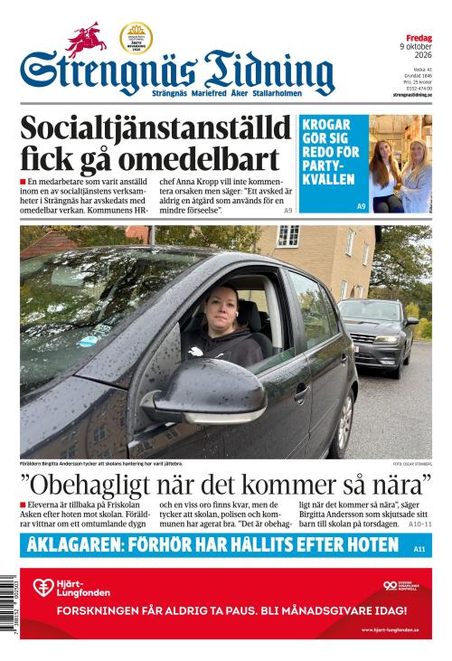 Strengnäs Tidning 9.10.2026