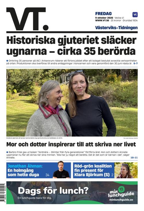 Västerviks-Tidningen 9.10.2026