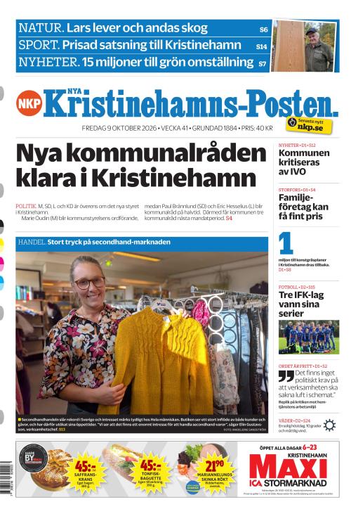 Nya Kristinehamns-Posten 9.10.2026