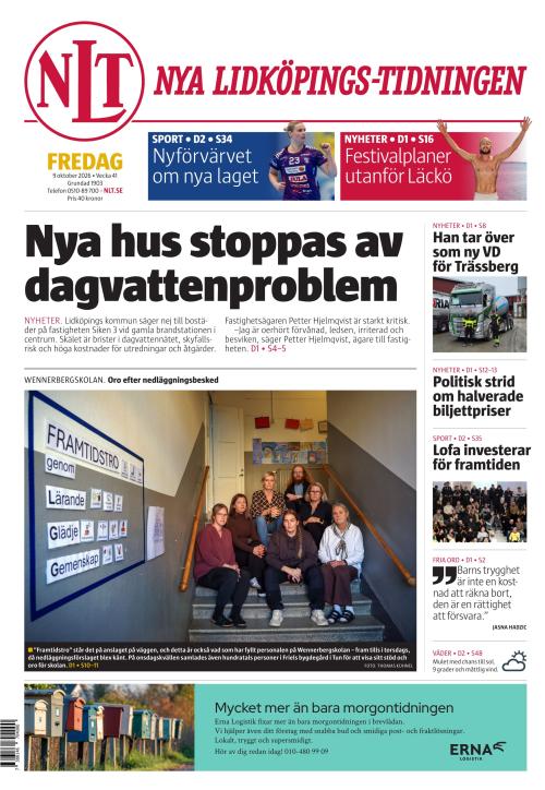 Nya Lidköpings-Tidningen 9.10.2026
