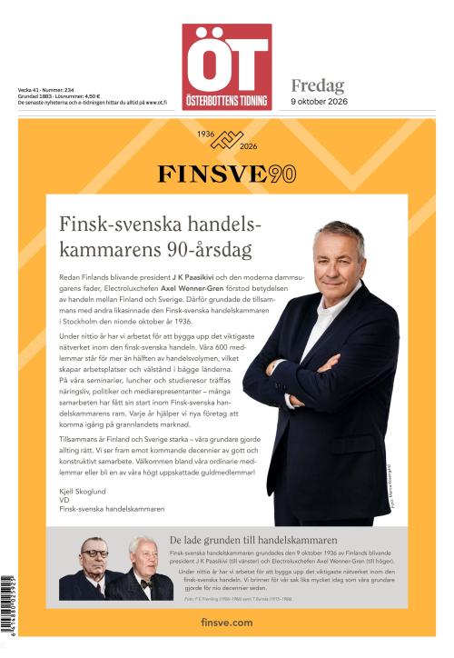 Österbottens Tidning 9.10.2026