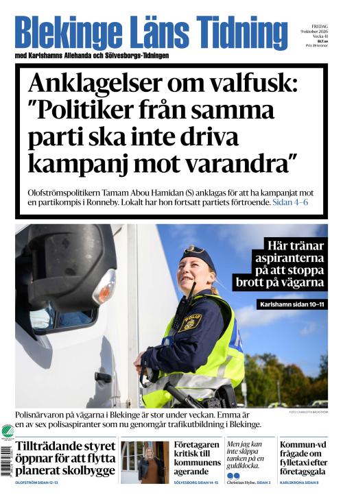Blekinge Läns Tidning 9.10.2026