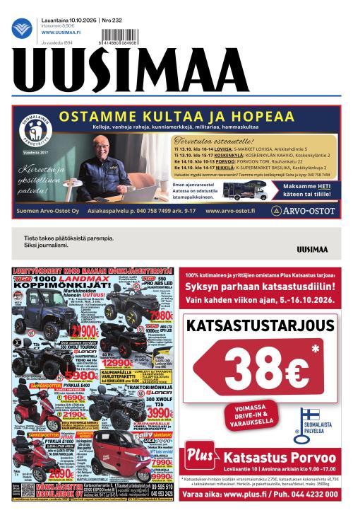 Uusimaa 10.10.2026