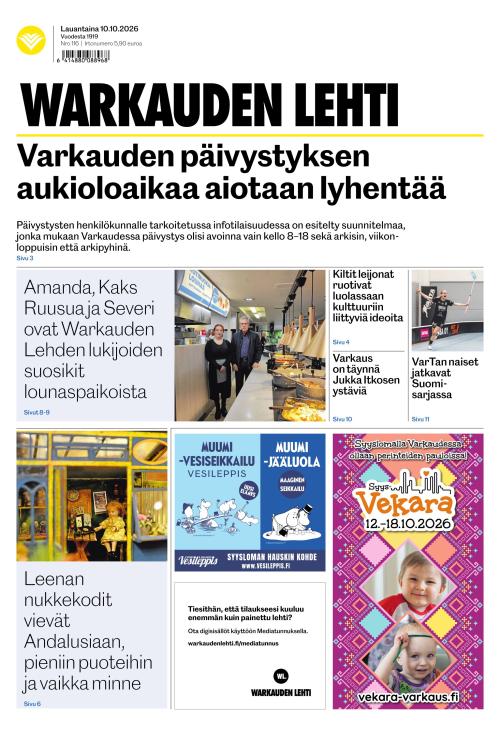 Warkauden Lehti 10.10.2026