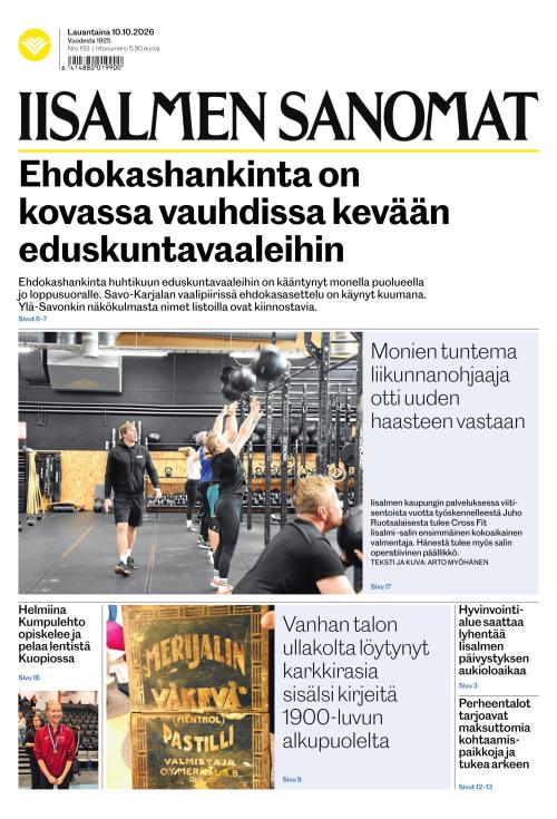 Iisalmen Sanomat 10.10.2026